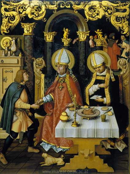 Das Fischwunder mit Bischof Ulrich und Bischof Konrad