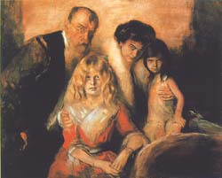 Franz von Lenbach ( F. von Lenbach mit Frau und Töchtern, 1903)